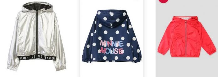 Ассортимент ветровок для девочек